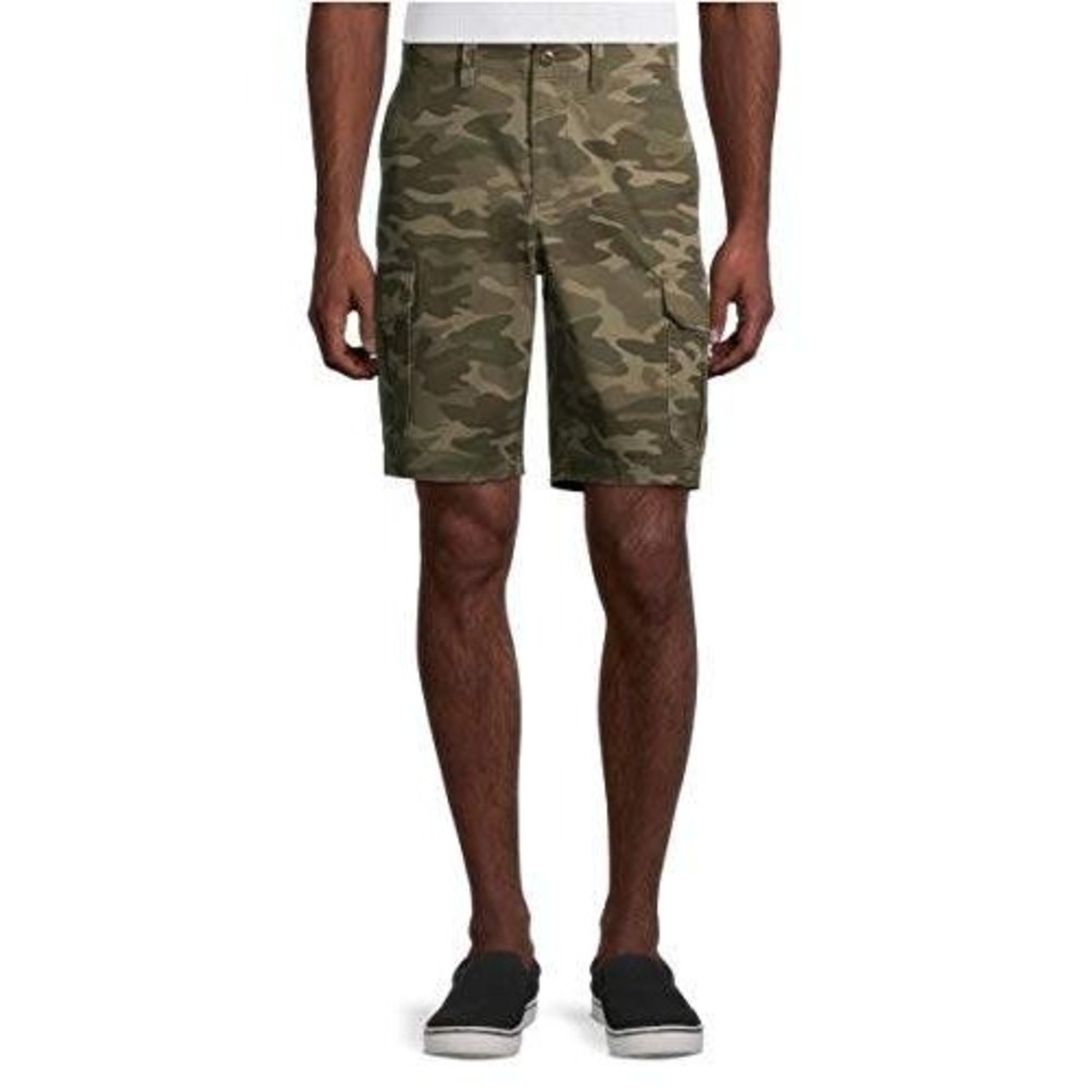 George Cargo Shorts Mens 36 Green Camo Camouflage Utility Hiking